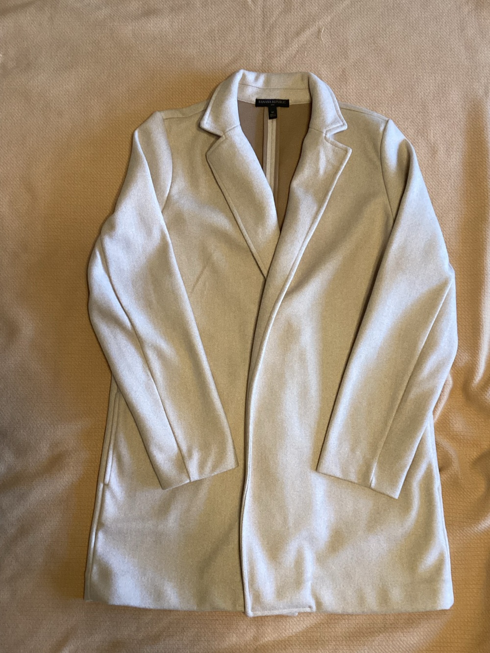 Banana Republic Light Beige Open-Front Trench Coat